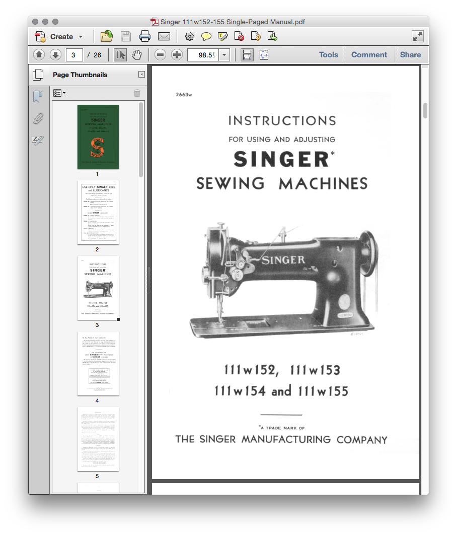 Singer Manual 2009 Printable