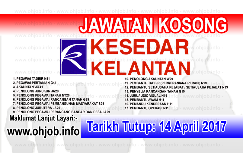 Jawatan Kerja Kosong KESEDAR - Lembaga Kemajuan Kelantan Selatan logo www.ohjob.info april 2017