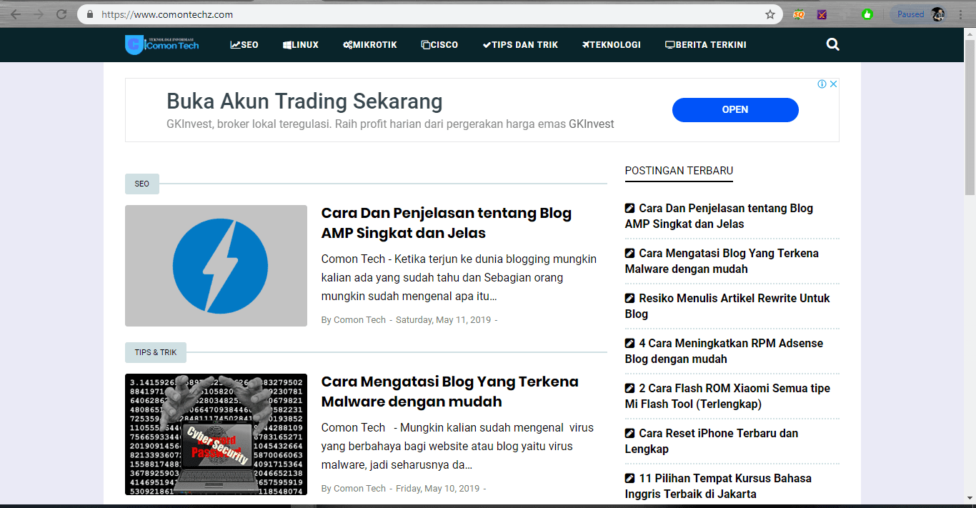 Tempat Posisi Iklan Adsense Yang Tepat Dapat Dua Kali Lipat Comon Tech