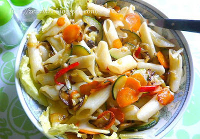 pasta with vegetables for 15 minutes
