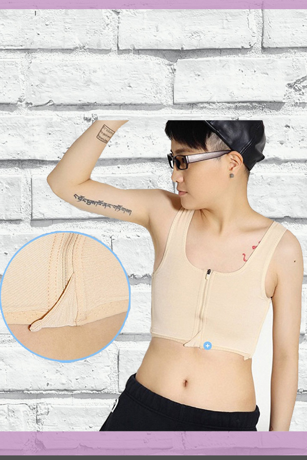 flat chest sports bra