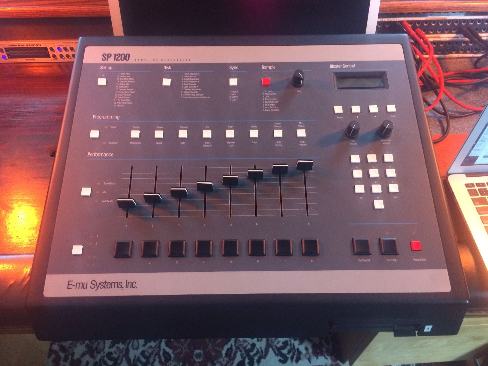 MATRIXSYNTH EMU SP1200 Sampling Drum Machine Black Reissue SN 059402 735