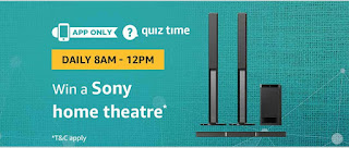 Amazon Quiz Time-Answer & Win Sony Home Theatre