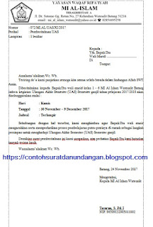 Contoh Surat Pemberitahuan