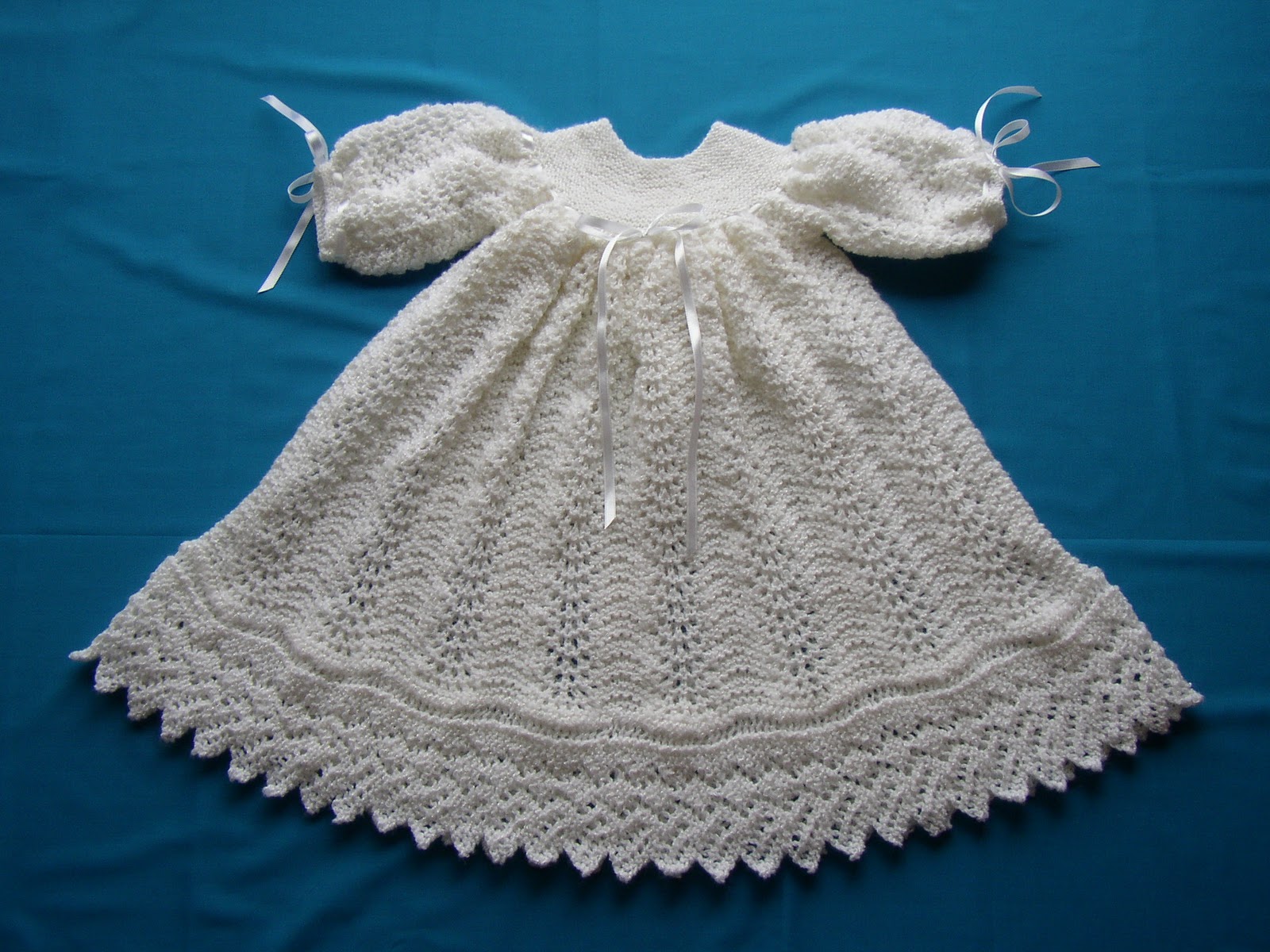 Nittineedles Ribbons and Lace Christening Gown