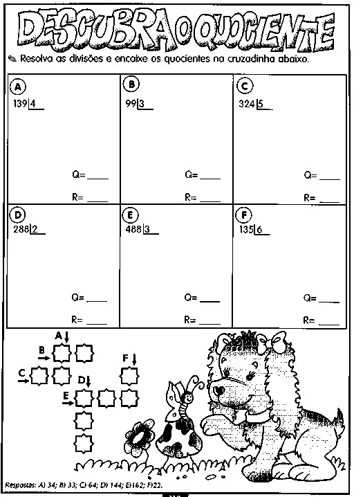 exercicios de divisão matematica