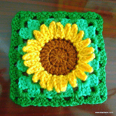 Sunflower granny square