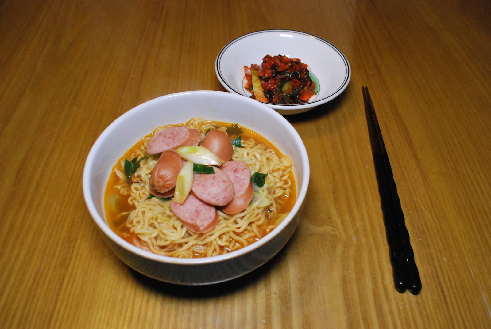 Finding Corea Ramen Recipe Cheese & Sausage with Korean spicy ramyun
