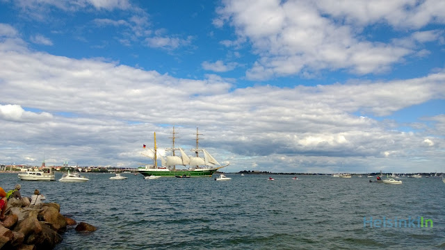 Alexander von Humboldt II (class A) from Bremerhaven, Germany leaving the harbor of Helsinki