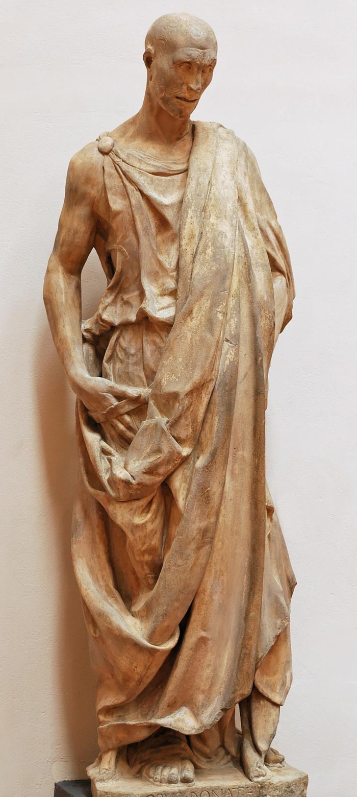 Contoh arca realis, ' Statue of Habacuc' (1423-35) oleh 