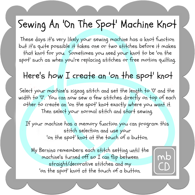 Sewing An On The Spot Machine Knot