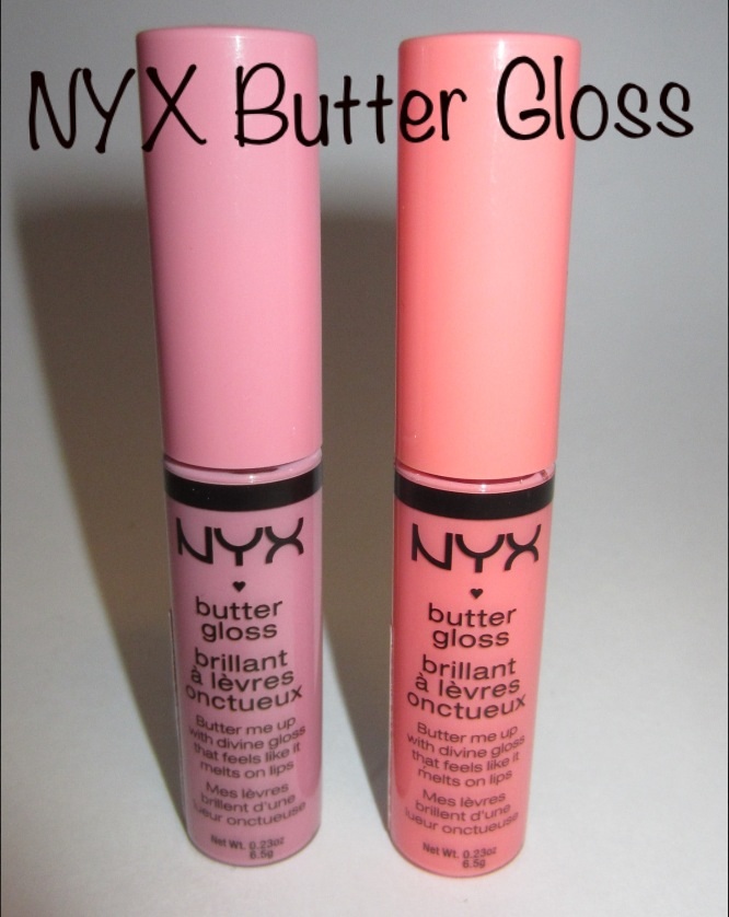 Beauty Cents NYX Butter Gloss in Eclair and Apple Strudel Swatches and