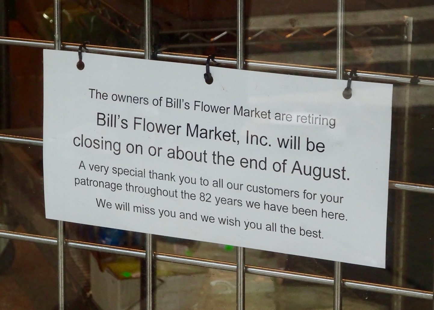 Jeremiah's Vanishing New York Bill's Flower Market