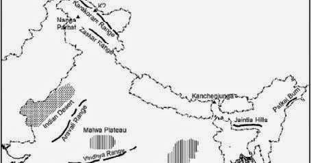 locate aravalli range in india map