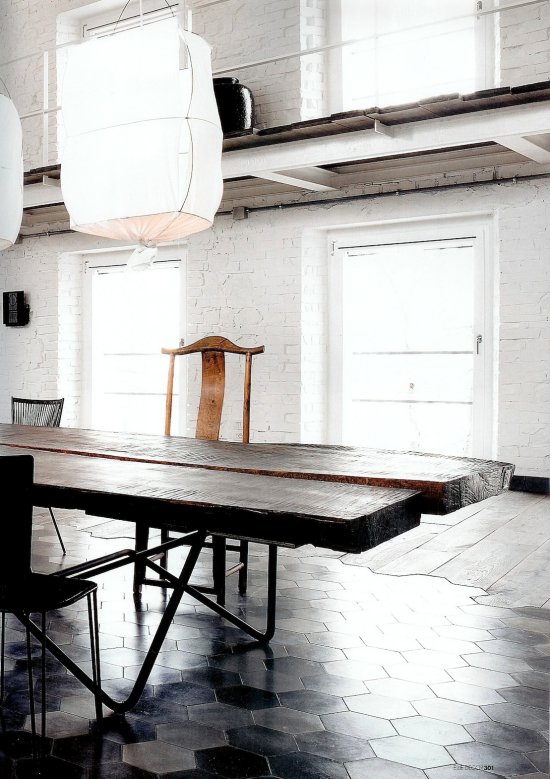 An industrial white home, Umbria Italy Designed by Paola Navone