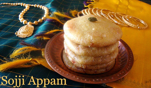 images of Sojji Appam Recipe / Suji Appam Recipe / Sweet Semolina Poori / Fried Dough With Sweet Semolina Filling