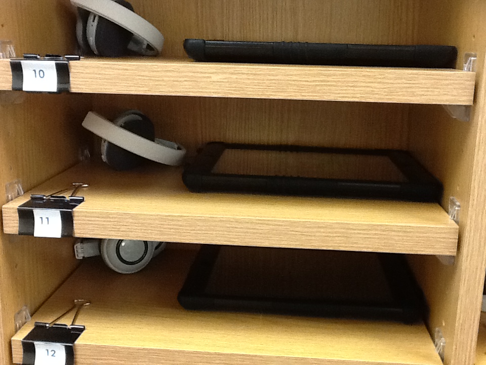 iPads In Learning identifying and storing iPad headsets