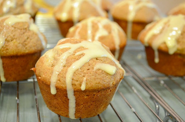 The Savvy Kitchen: Banana Muffins with Cream Cheese Filling