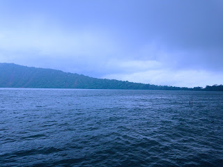 Cloudy Rainy Atmosphere At Beratan Lake Bedugul Bali Indonesia