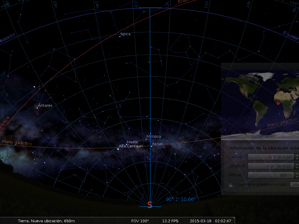 AstroCiencias Ecuador La esfera celeste desde el ecuador