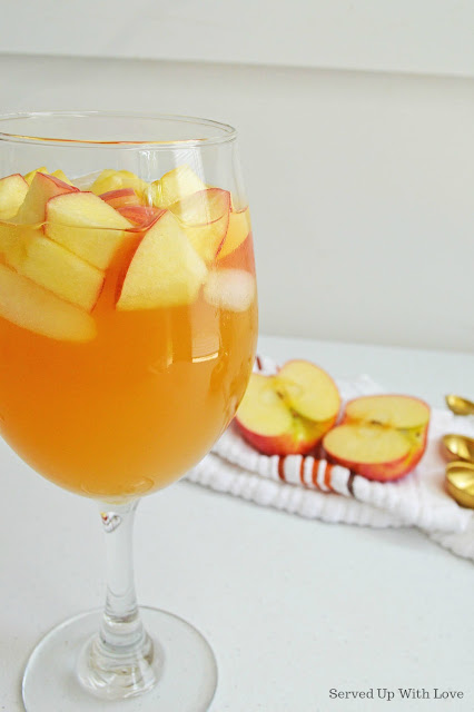 Caramel Apple Sangria recipe from Served Up With Love