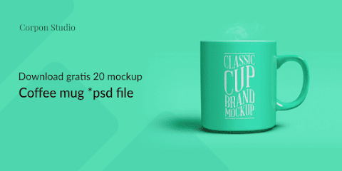 Download 20 Coffee Mug Mockup PSD Gratis