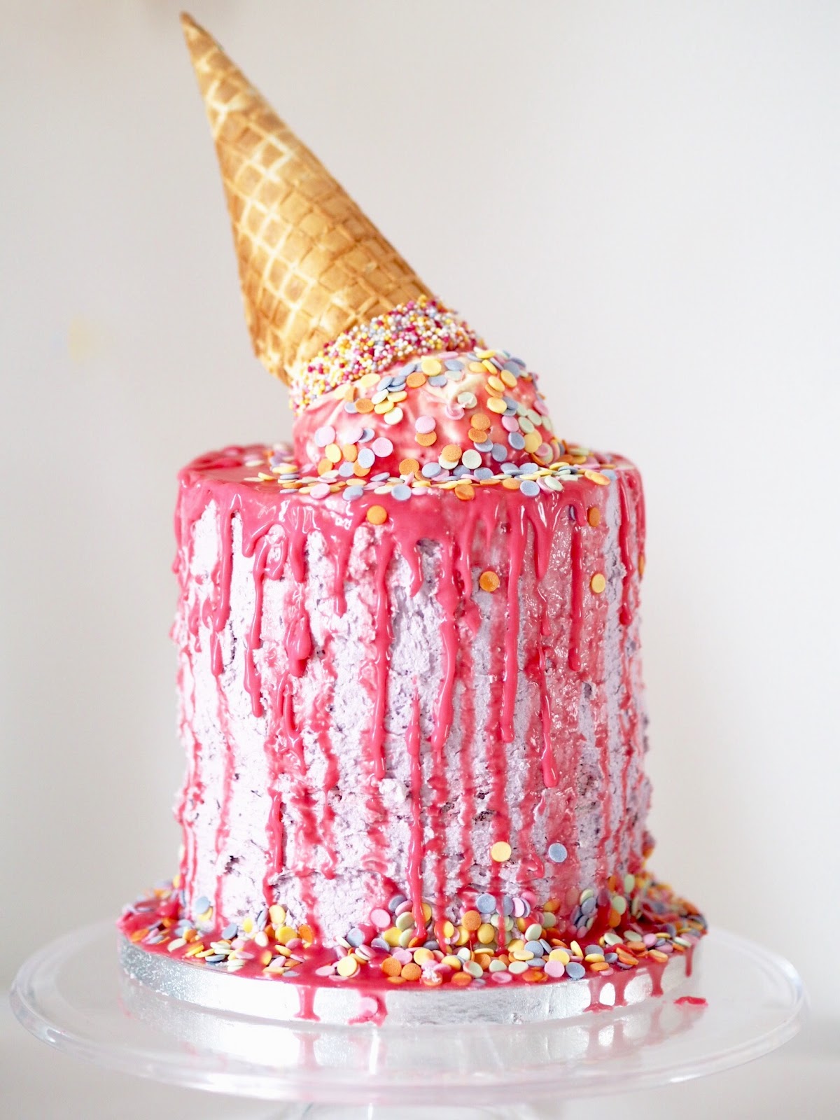 Ice Cream Cone Dripping Cake Ice Cream Cone Dripping Cake