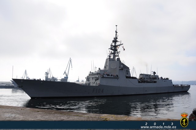 La fragata ‘Méndez Núñez’ regresa a Ferrol tras finalizar su participación en la operación ‘Atalanta’.