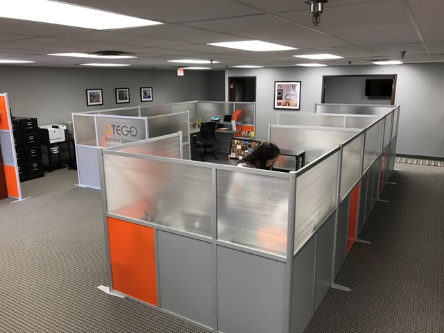 QTEGO Auction Services gets cubicle panels