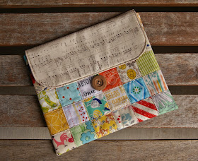 Patchwork Pouch at Fabric Mutt from Tutorial by Quarter Inch Mark