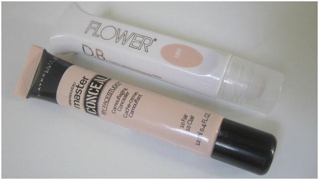 Maybelline Master Conceal Camouflaging Concealer in '10 Fair,' Flower Beauty Daily Brightening Undereye Cover Cream in 'DB1'