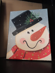 canvas painting snowman easy christmas paintings winter diy designs holiday simple mysparetimedesigns paint acrylic snowing santa canvases spare painted signs