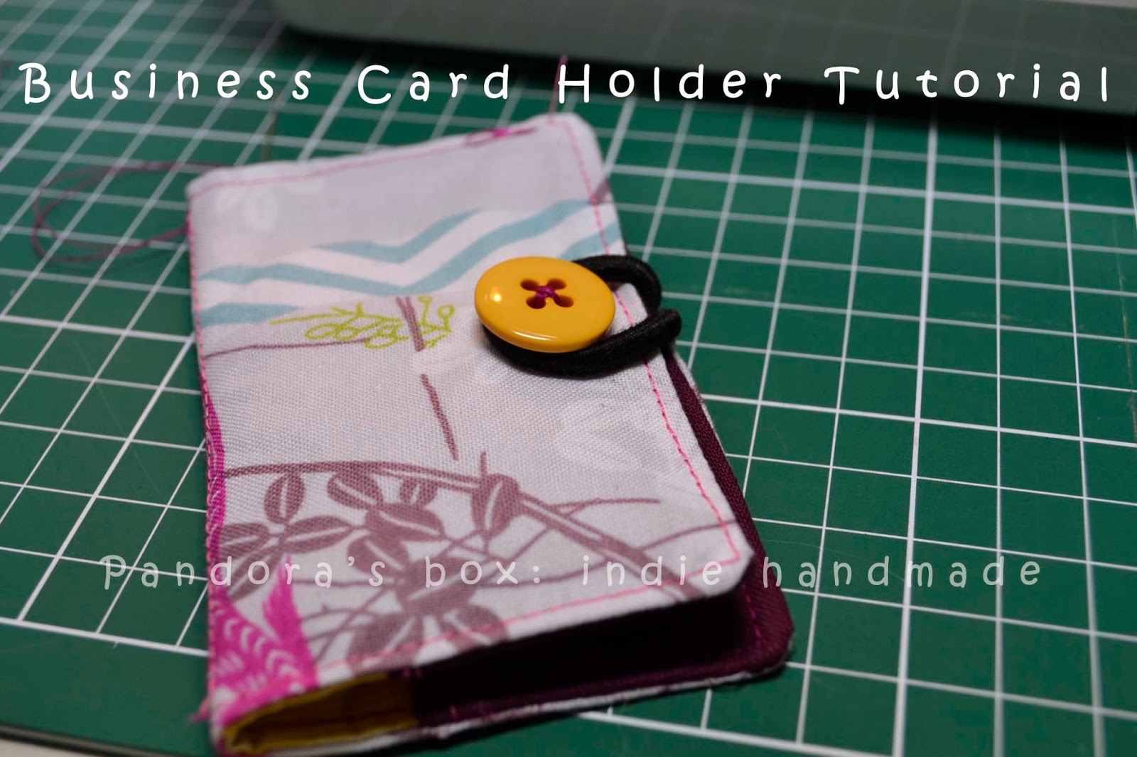 Pandora's box indie handmade Easy business card holder tutorial in 10
