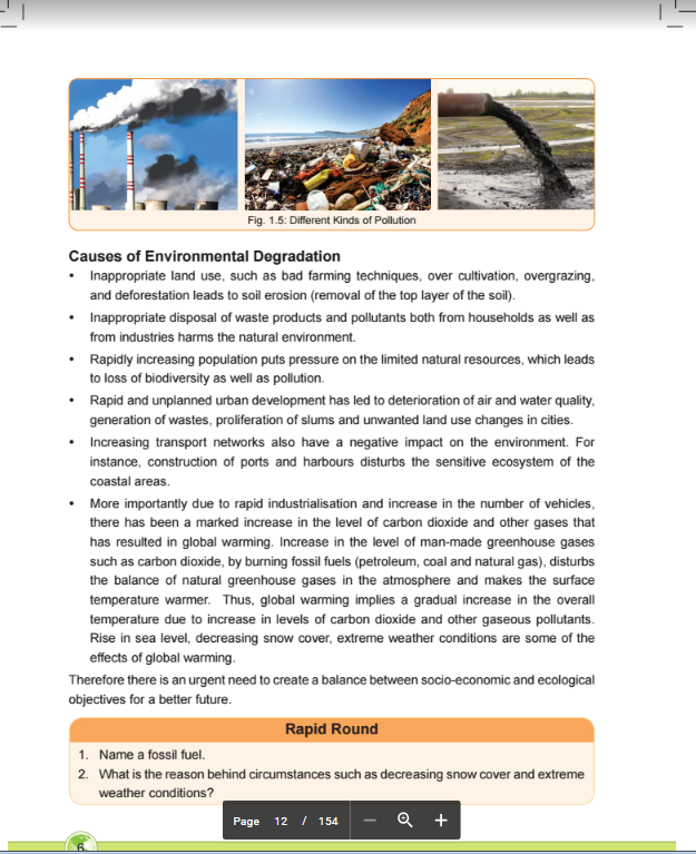 PIS VADODARA STD 7 Geography Ch1 Our Environment Text book