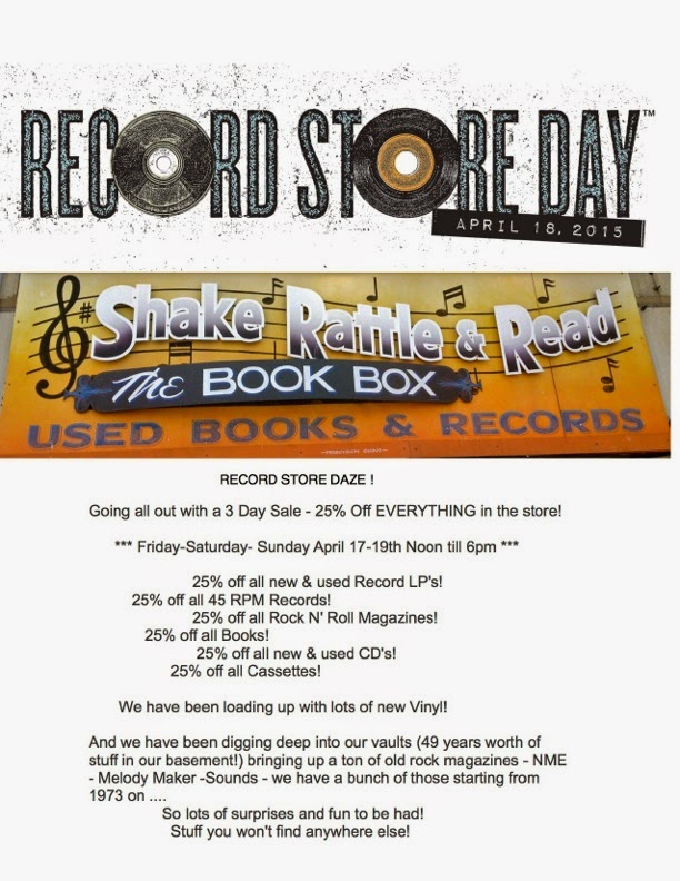 Uptown Update Celebrate Record Store Day At Shake, Rattle & Read