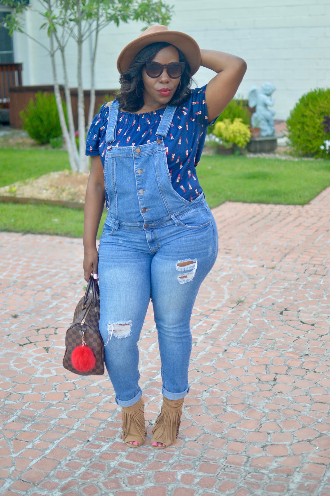 Ali's Fashion Sense Off The Shoulder Top + Denim Overalls