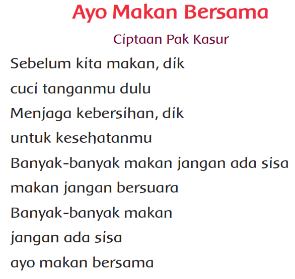 Soal Tematik Kelas 1 Tema 2 Subtema 2 Edisi Revisi Semester 1