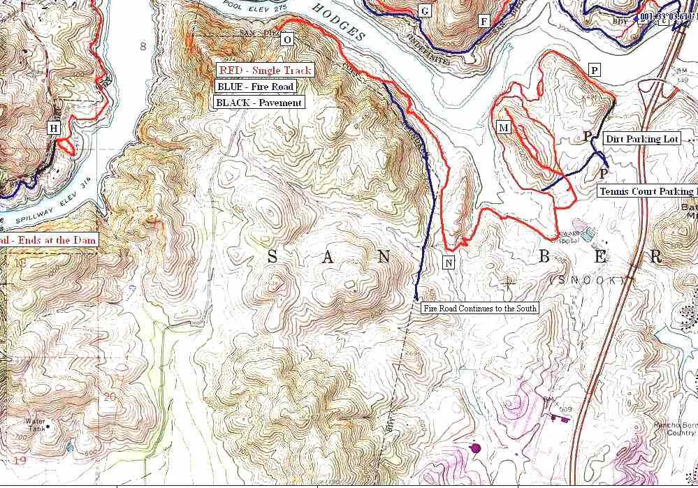 Lake Hodges Lake Hodges Map