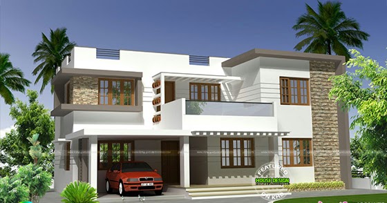 2250 sq-ft modern flat roof 4BHK home - Kerala home design and floor
