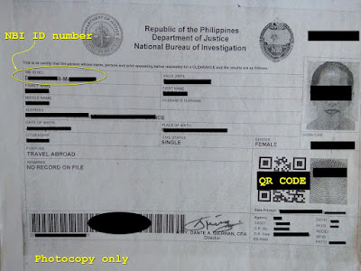 NBI clearance sample