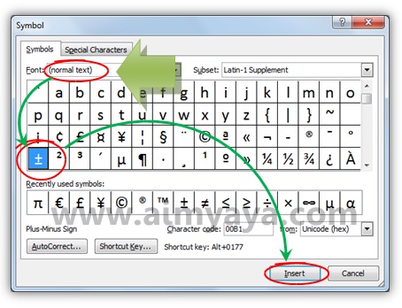 Cara Membuat Plus Minus Otomatis di Ms Word 2010 | cara ...