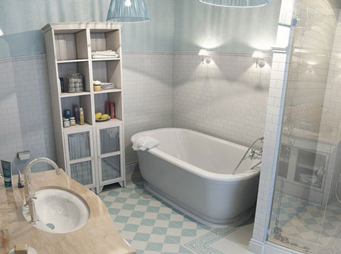 Spadep.net: Thiết kế phòng tắm trắng trong kinh doanh spa