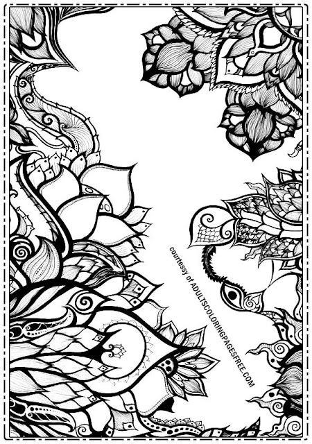 nature frame adults coloring pages free