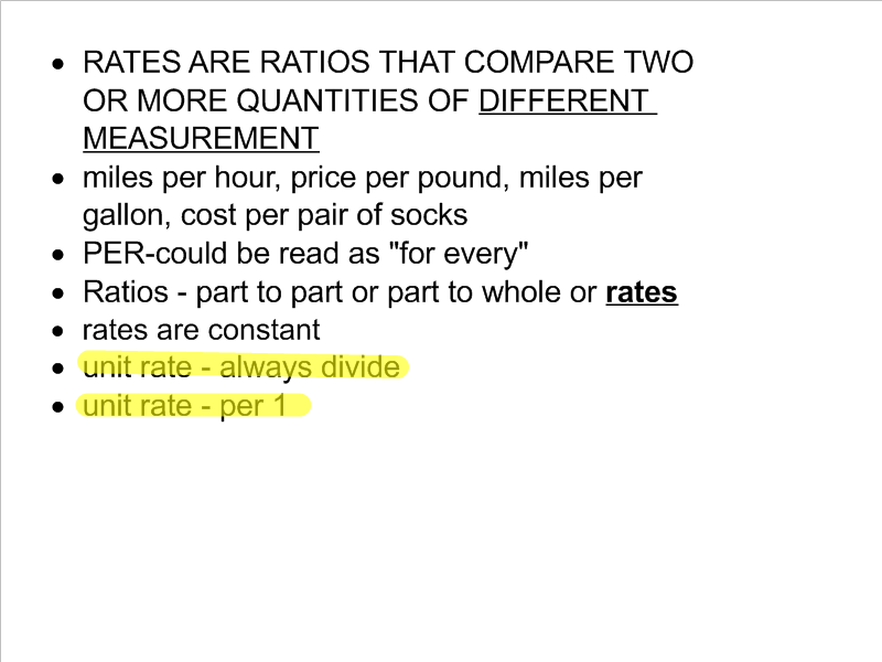 Rate Math Looks Like Mrs. White's 6th Grade Math Blog: WHAT ARE RATES?