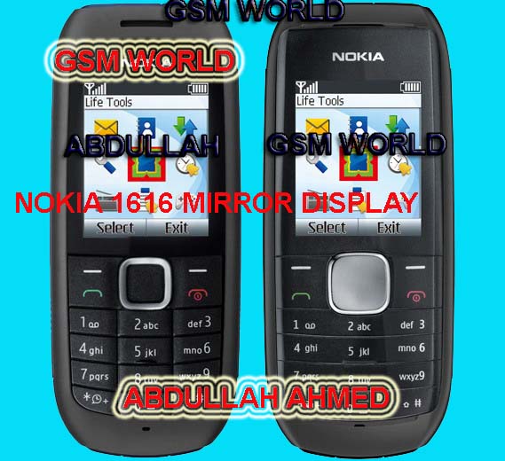 GSM SOLUTION FULLY COMPUTERISED MOBILE REPARING: Nokia 1616 Mirror