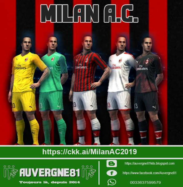 Ac Milan 2019 2020 Kits Pes 2013 Pes Patches