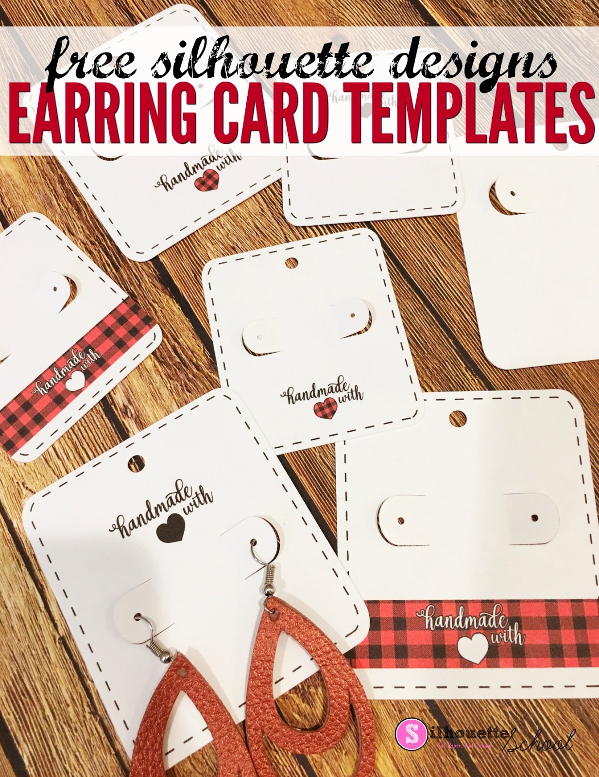 faux leather earring template free www