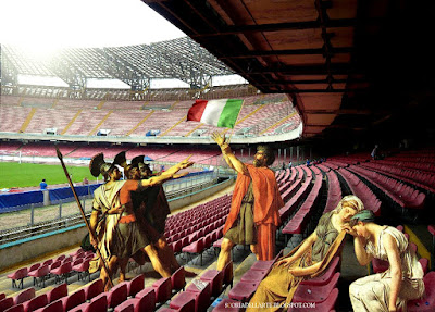 Il giuramento degli Orazi - David fotomontaggio la partita degli Orazi-David