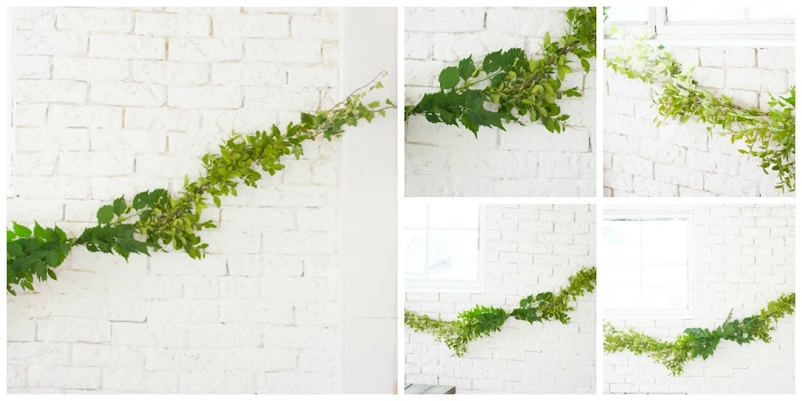 Cómo hacer una guirnalda de ramas y flores diy