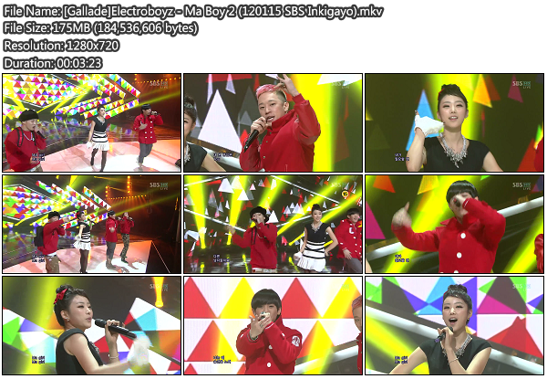 Gallade's New Blog: [Perf] Electroboyz - Ma Boy 2 (120115 SBS Inkigayo)